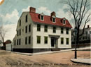 Postcard of Sayer House on Spring St, Newport, headquarters of British General Richard Prescott during the early years of the Revolutionary War.