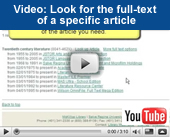Video tutorial: Find a specific article Video tutorial: Find a specific article