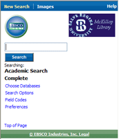 Searching Ebscohost on a mobile device