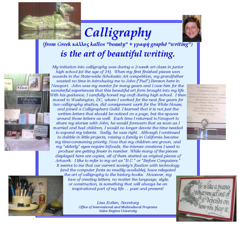 Calligraphy by Lisa Kotlen