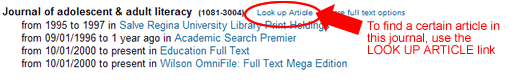 look up article