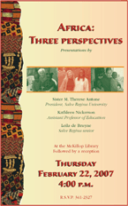 Poster-Africa: Three Perspectives