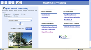 Search HELIN catalog